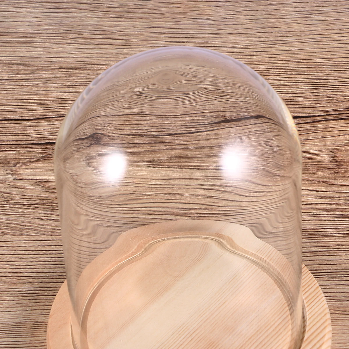 

Eternal Flower Glass Cover 9X12Cm Transparent Dome For Diy Micro Landscape Handmade Wooden Base Antislid Dustproof