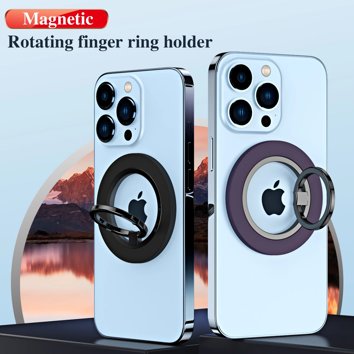 

Магнитный держатель для телефона, подставка, магнитное гнездо для кольца на палец для беспроводной зарядки Magsafe для Iphone 14 13 12 серии, кронштейн для мобильного телефона