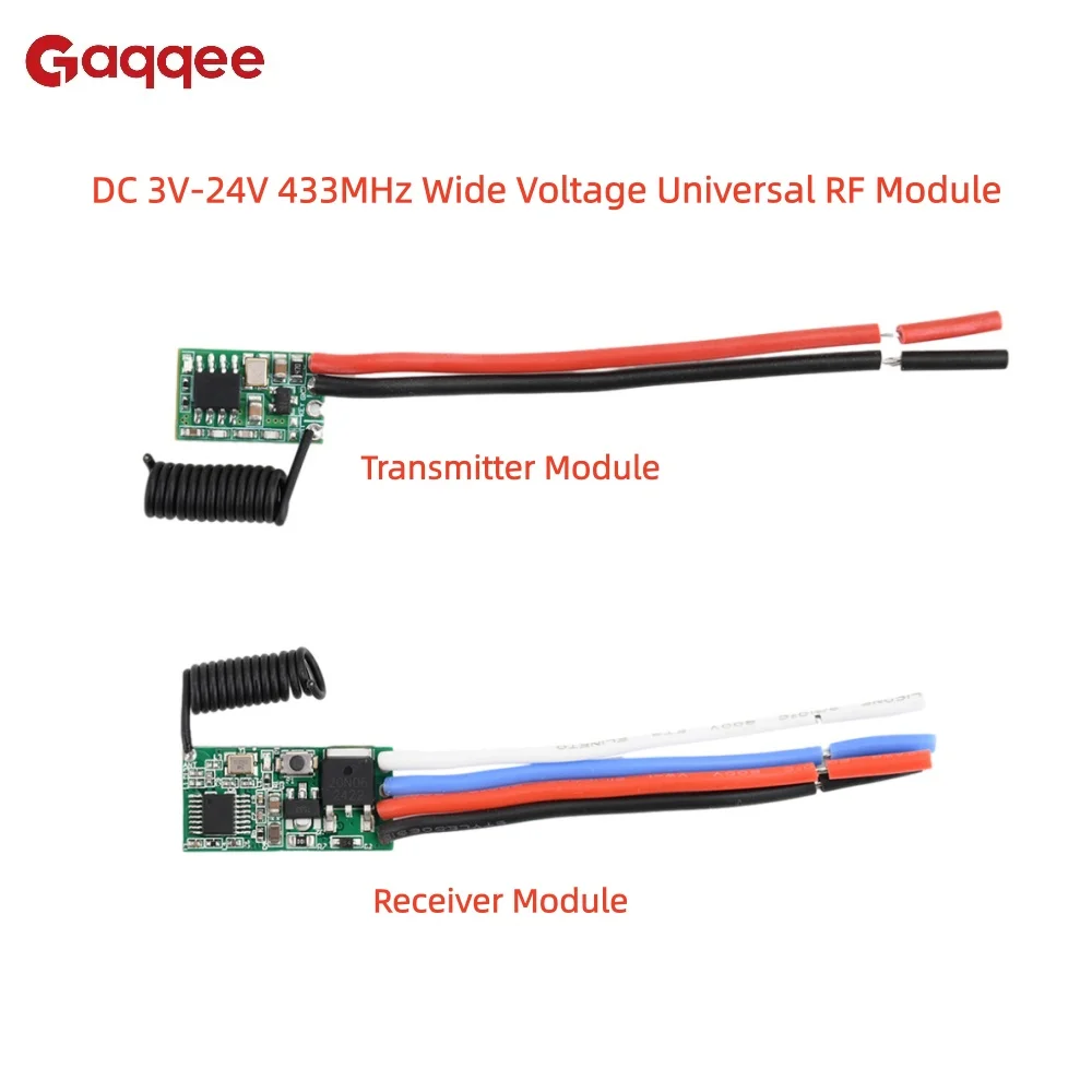 433MHz Universal RF Module DC 3V-24V Wide Voltage Miniature Wireless Transmitter Module Receiver Module