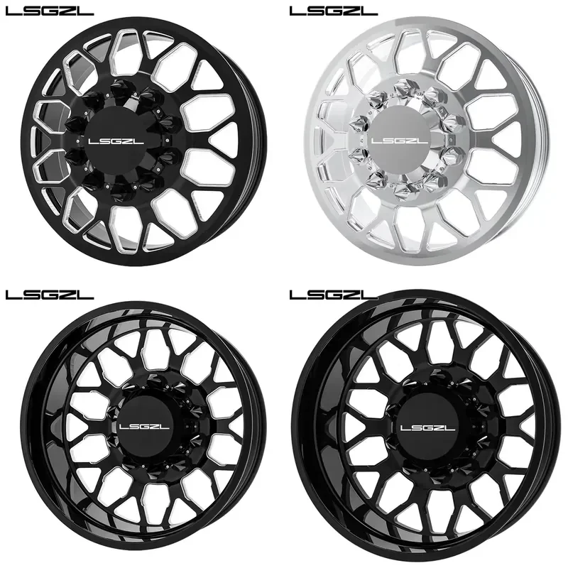 i OEM Dually Wheel Forged Black Chrome Polish Color Off-road Deep Dish for GTR Car Wheels 20 22 24 26 28 30