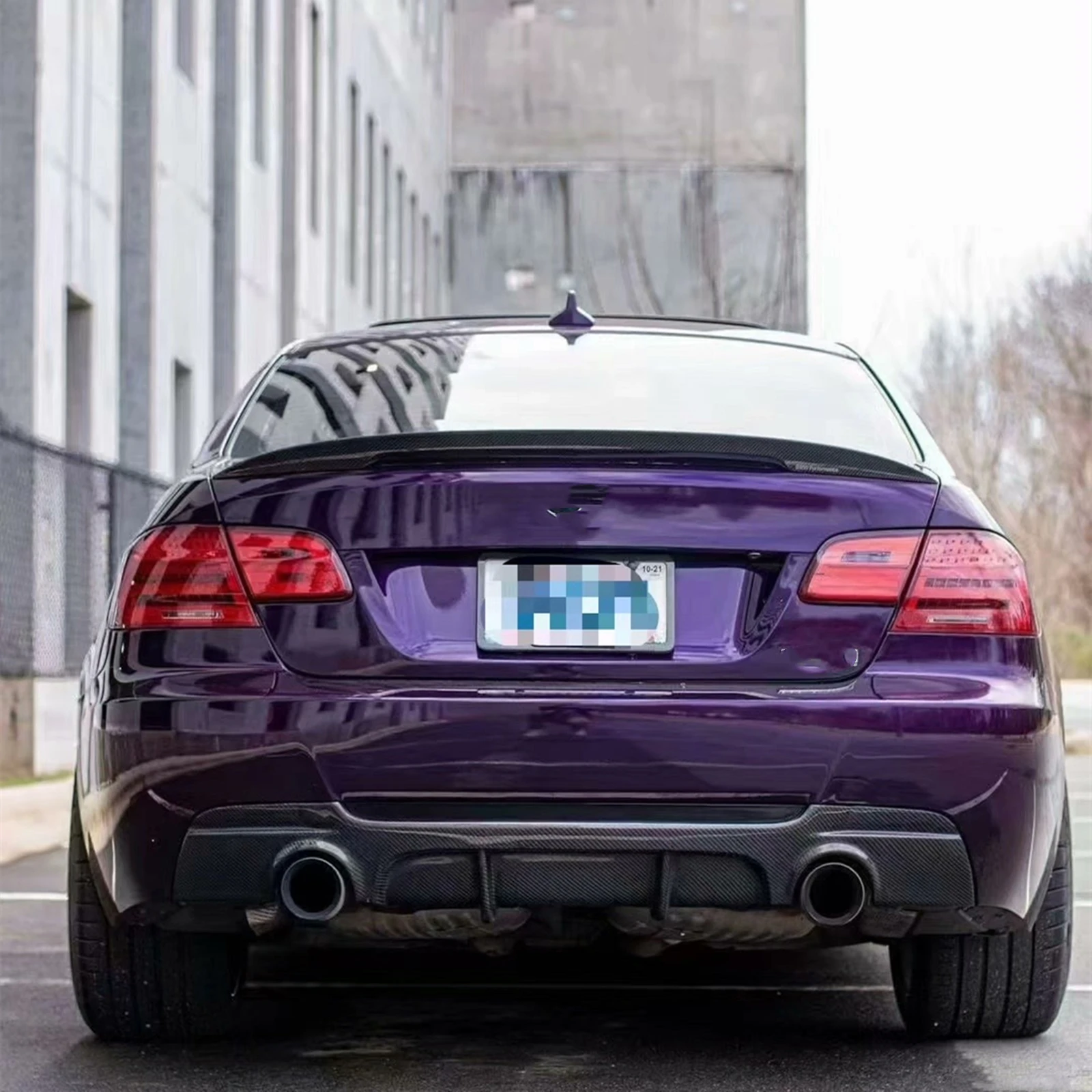 

Glossy Black Car Rear Diffuser Bumper Spoiler Lip Lower Splitter Guard Cover For BMW 3 Series E92 / E92 LCI E93 325i 2007-2013