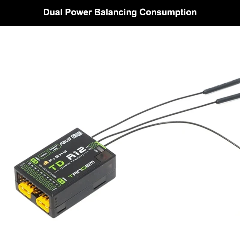 جهاز استقبال FrSky TD R12 ، 12 قناة مع PWM SBUS FBUS أو S.Port ، 2.4Ghz ، 900MHz