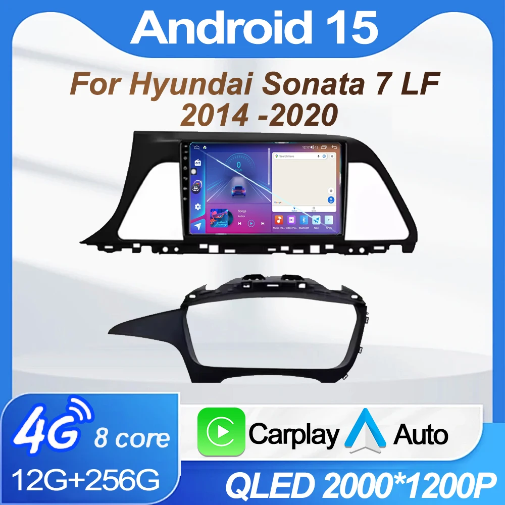 

For Hyundai Sonata 7 LF 2014 2015 2016 2017-2020 Android 15 Multimedia Player No 2din DVD GPS navigation Head Unit QLED Screen