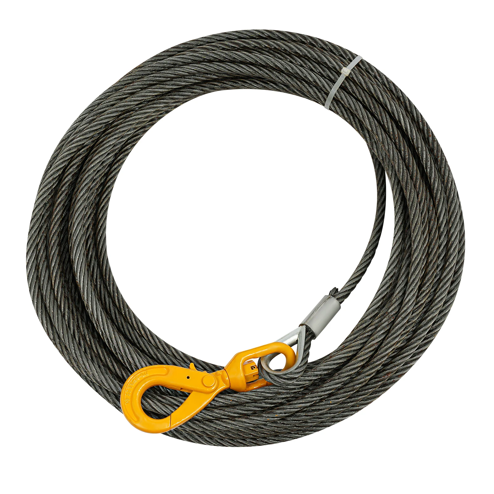 

Стальной трос лебедки, трос с поворотным самоблокирующимся крюком, трос лебедки троса для прицепов, внедорожников