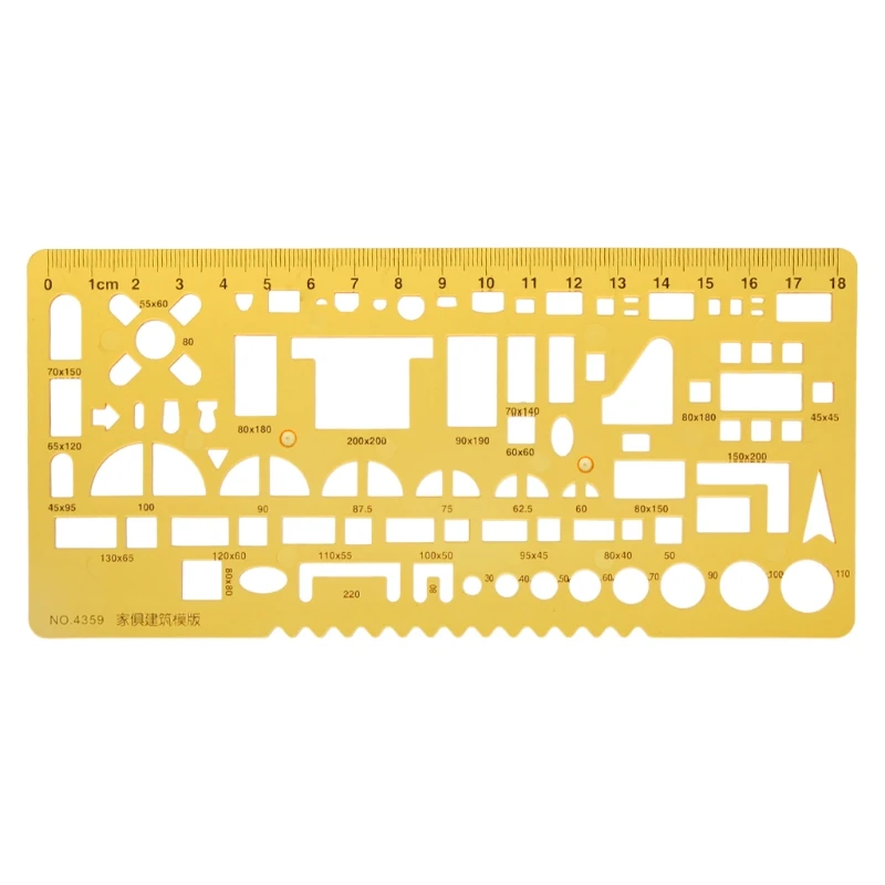 Geometric Electrician Formwork Template Ruler Stencil Drawing Measuring Tool