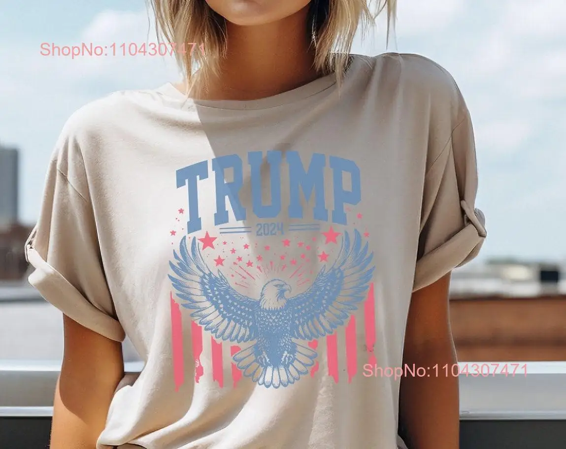 Trump Eagle Vintage T Shirt Republican s for President 2024 Election long or short sleeves