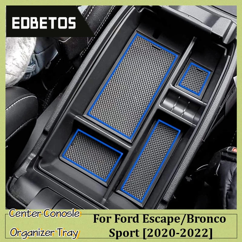 

Center Console Organizer Tray For Ford Escape 2020-2023 and 2021 Bronco Sport CX430 4-Door Secondary Storage Armrest Glove Box