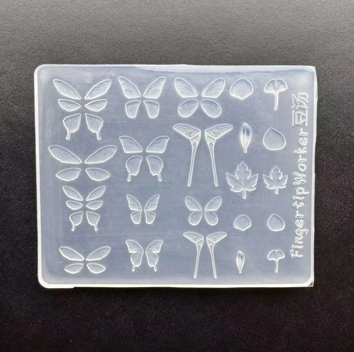 3D Farfalla Foglia d'acero Ginkgo Torta Crema Modello per intaglio delle unghie Morpho Farfalla Stampo per unghie in silicone Strumenti per manicure farfalla fai da te