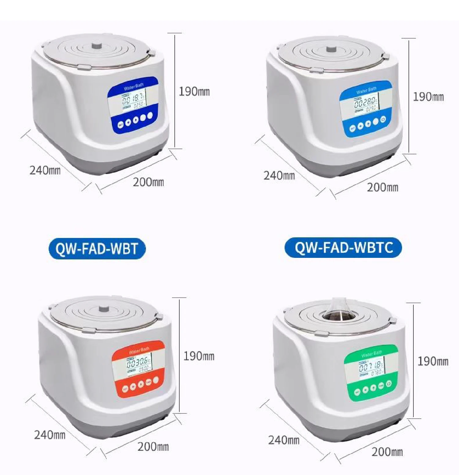 

Digital Thermostatic Water Bath 304 Stainless Steel Lab Electric Heating Equipment with Timer