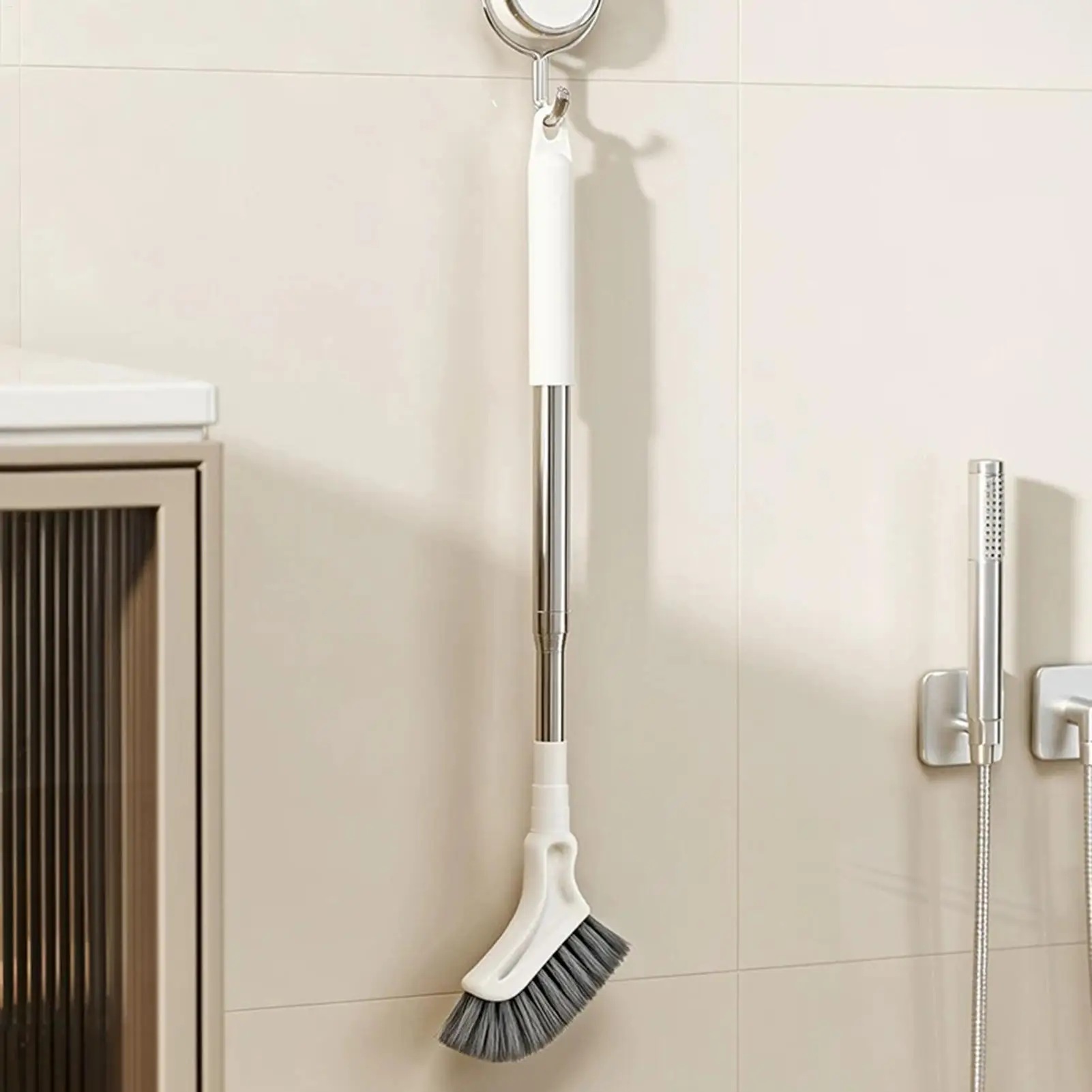Telescopic Cleaning Magic Brush Long Handle Narrow Gap Scrubber for Window Tracks Tile Grout Bathroom Kitchen