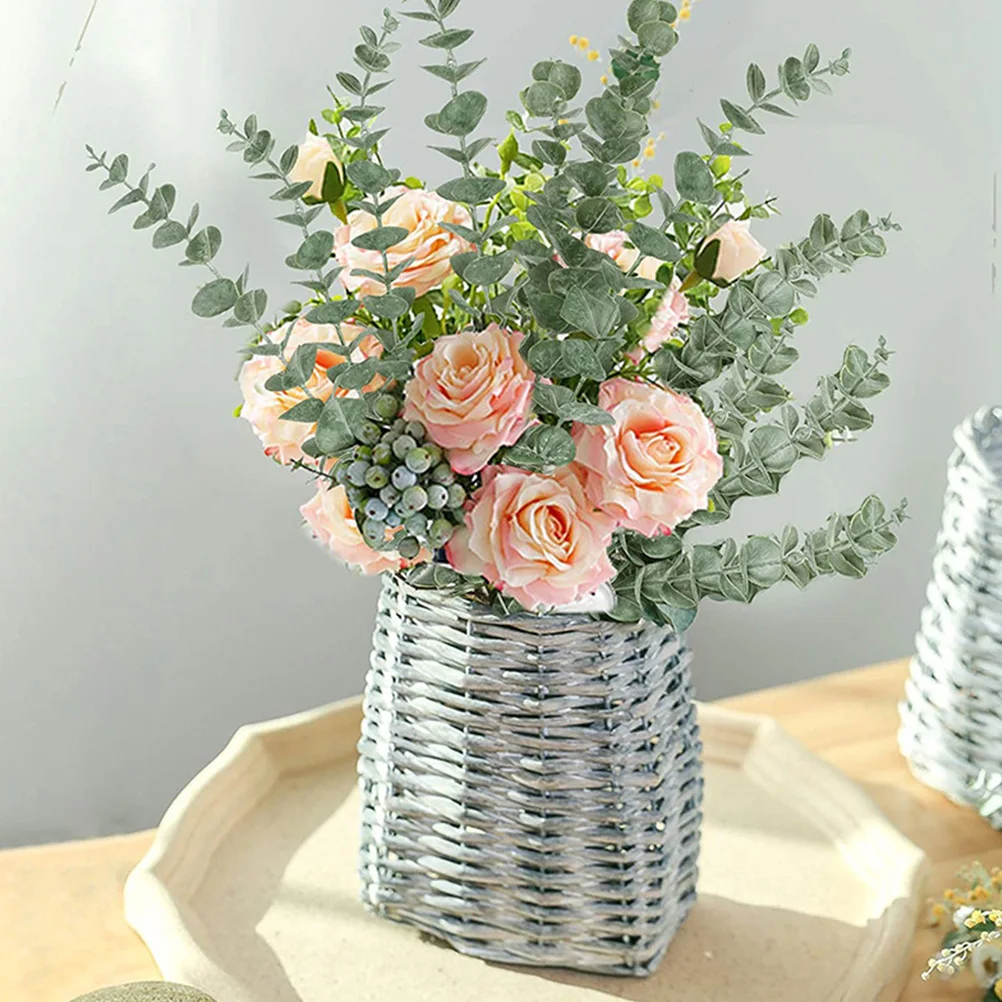 

24pcs Artificial Eucalyptus Leaf Green Plants Decorative Faux Leaves Home Wedding Office Party Decoration Non Withering