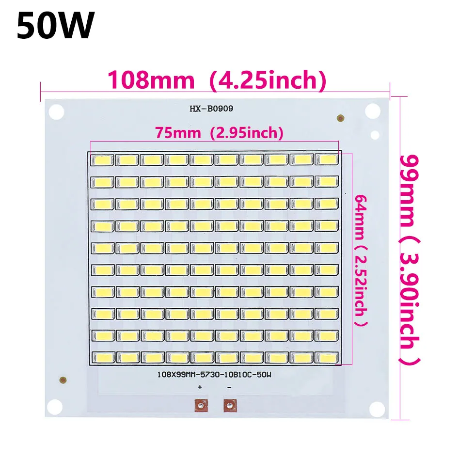 Chip LED SMD5730 led papan smd 10W 20W 30W 50W 100W 150W 200W Smart IC 32-36V DIY untuk pencahayaan luar lampu sorot putih dingin