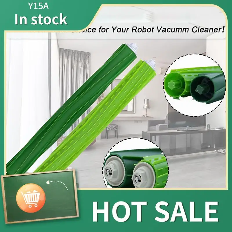 

Y15A 2 Set Rubber Roller Brush For Irobot Roomba S9 9150 / S9+ Plus 9550 S Series Vacuum Cleaner, Multi-Surface Rubber Brush