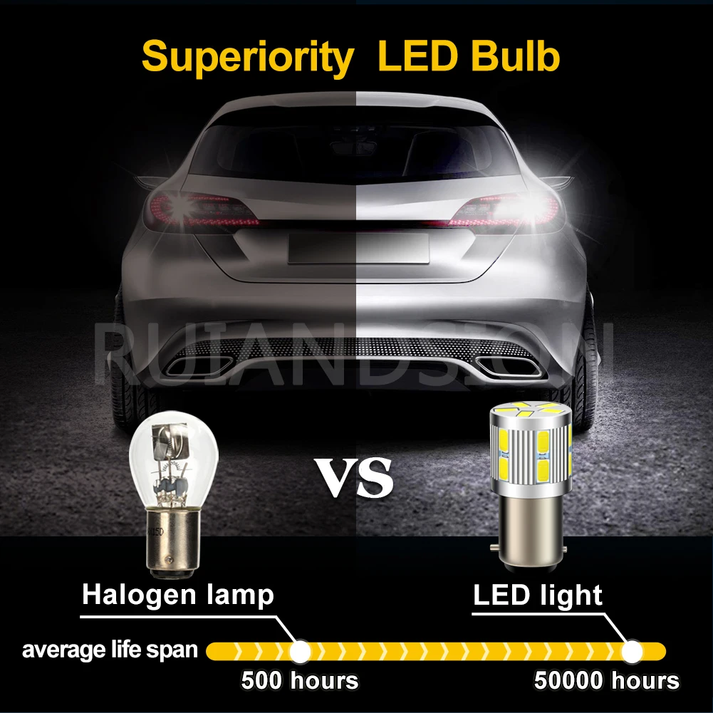 1pc BAX15D LED Bulb 5730 17SMD Warm White Light For Motorcycle Bike Scooter ATV UTV Front Headlight Car Auto Tail Lamp 6V 12V
