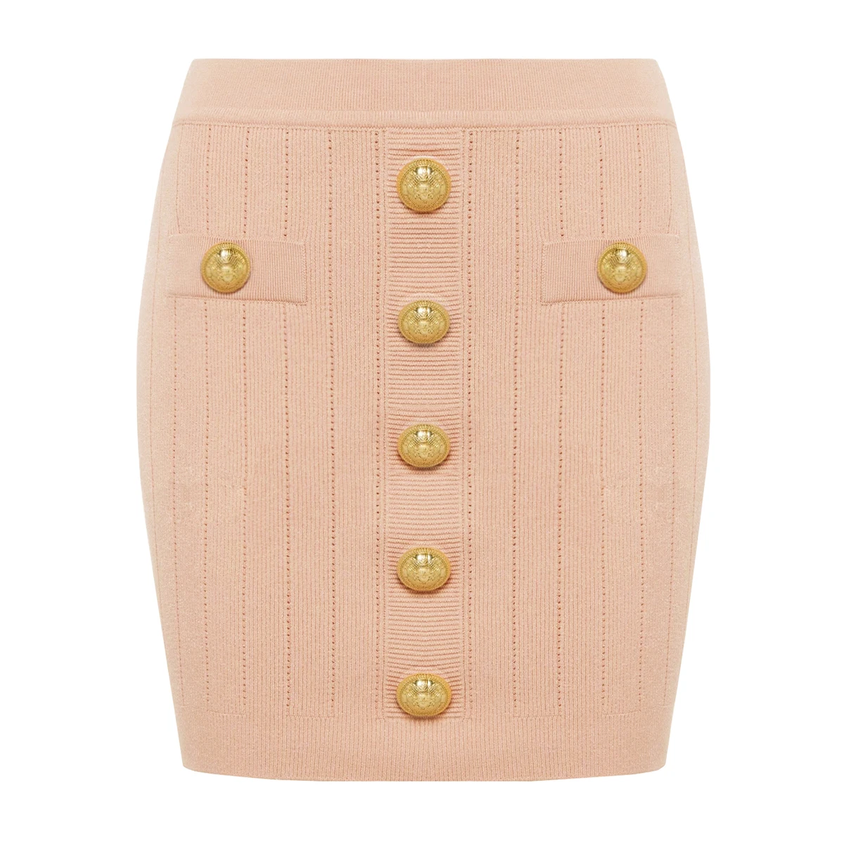 

High Quality Summer New Fashion Classic Temperament Commuting Striped Women's Knitted Woolen Bag Hip Semi Short Skirt