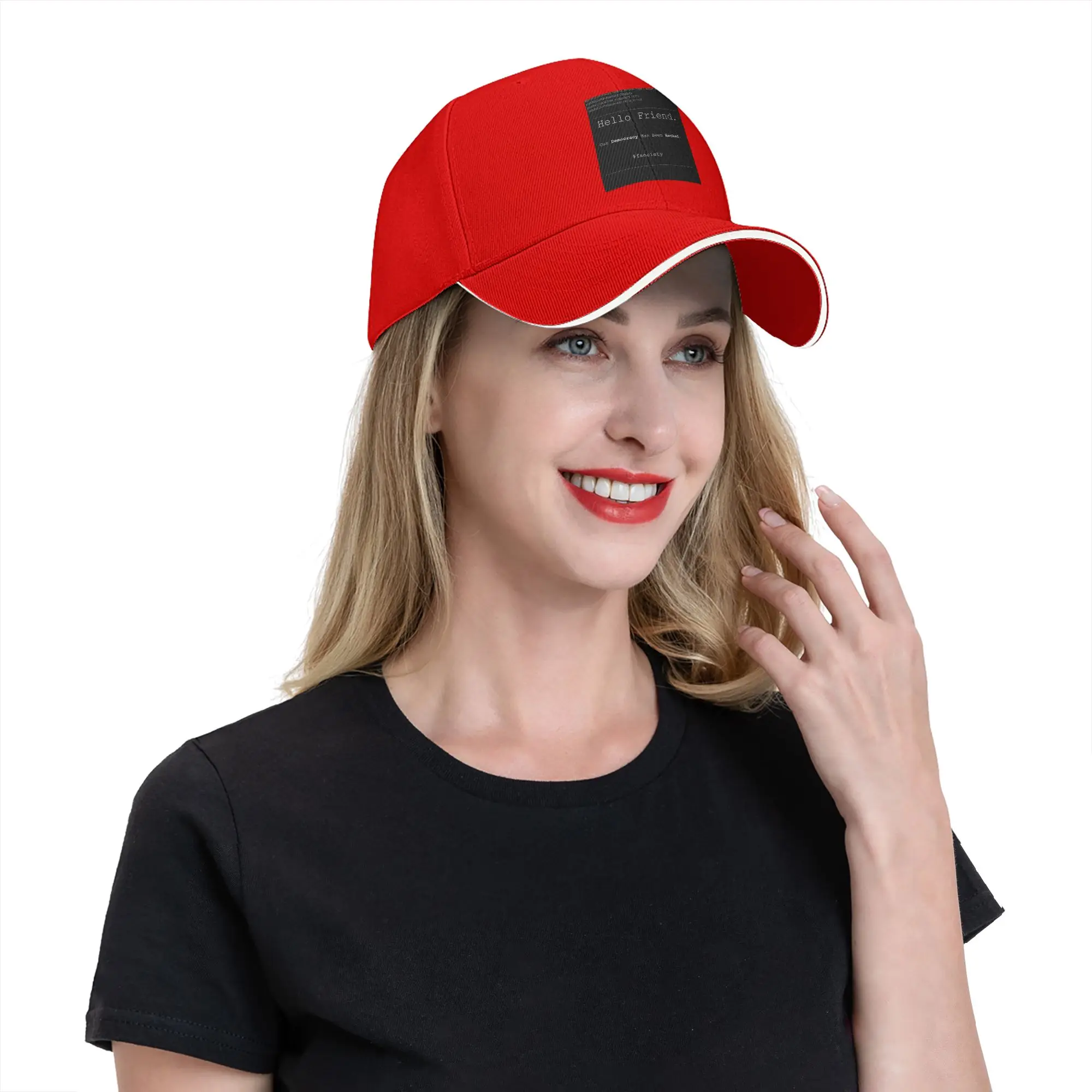 Mr Robot Hello Friend fsociety Cap Fashion Casual Baseball Caps Adjustable Hat Hip Hop Summer Unisex Baseball Hats Customizable