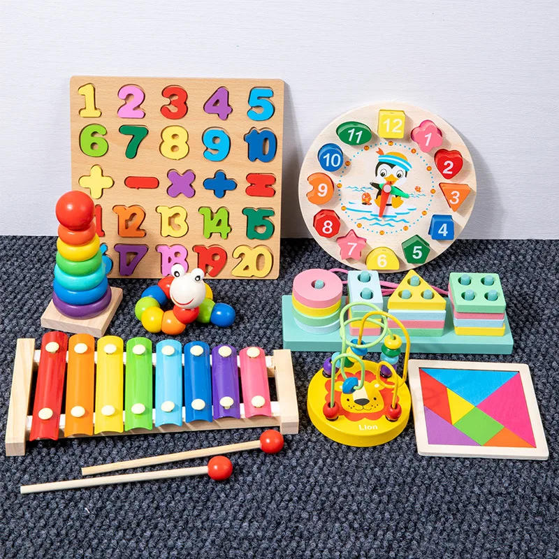 

BPA-Free Orff Wooden Percussion Set for Toddler 1-3 Early Learning Music Toy with Drum Xylophone Maracas Montessori Baby Gift