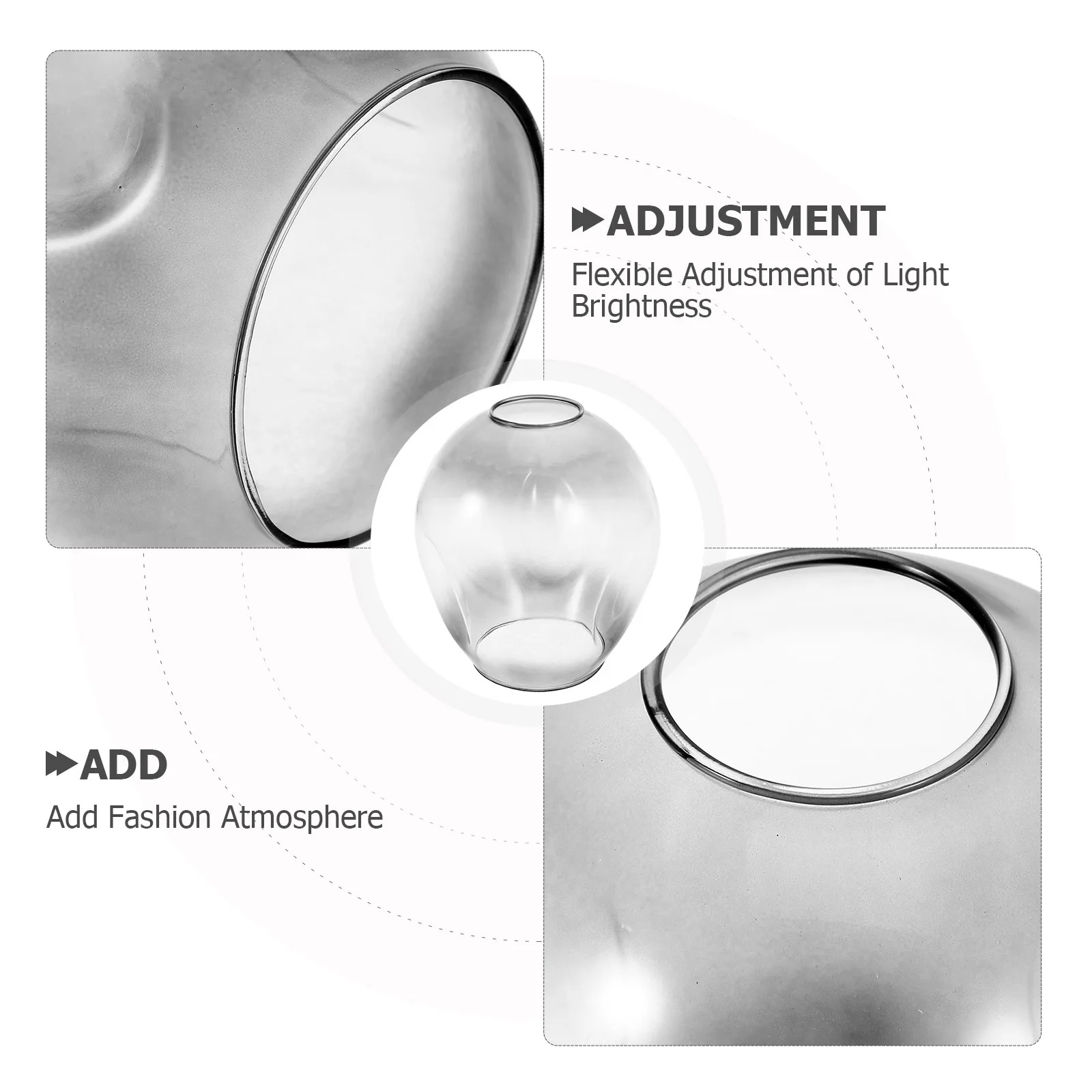 

Glass Lampshade for Chandelier Pendant Light Fixture White Globe Shade Replacement Decorative Light Cover Eye Protection Simple