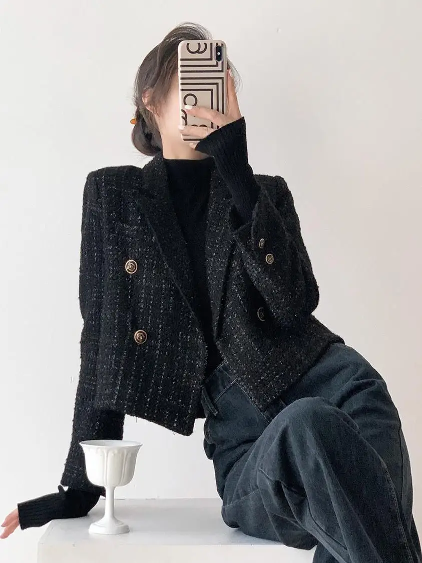 2025 خريف جديد Sle معطف الرياح الصغيرة النسخة الكورية Quali سيدة ort دعوى عادية مريحة البوليستر النسيج