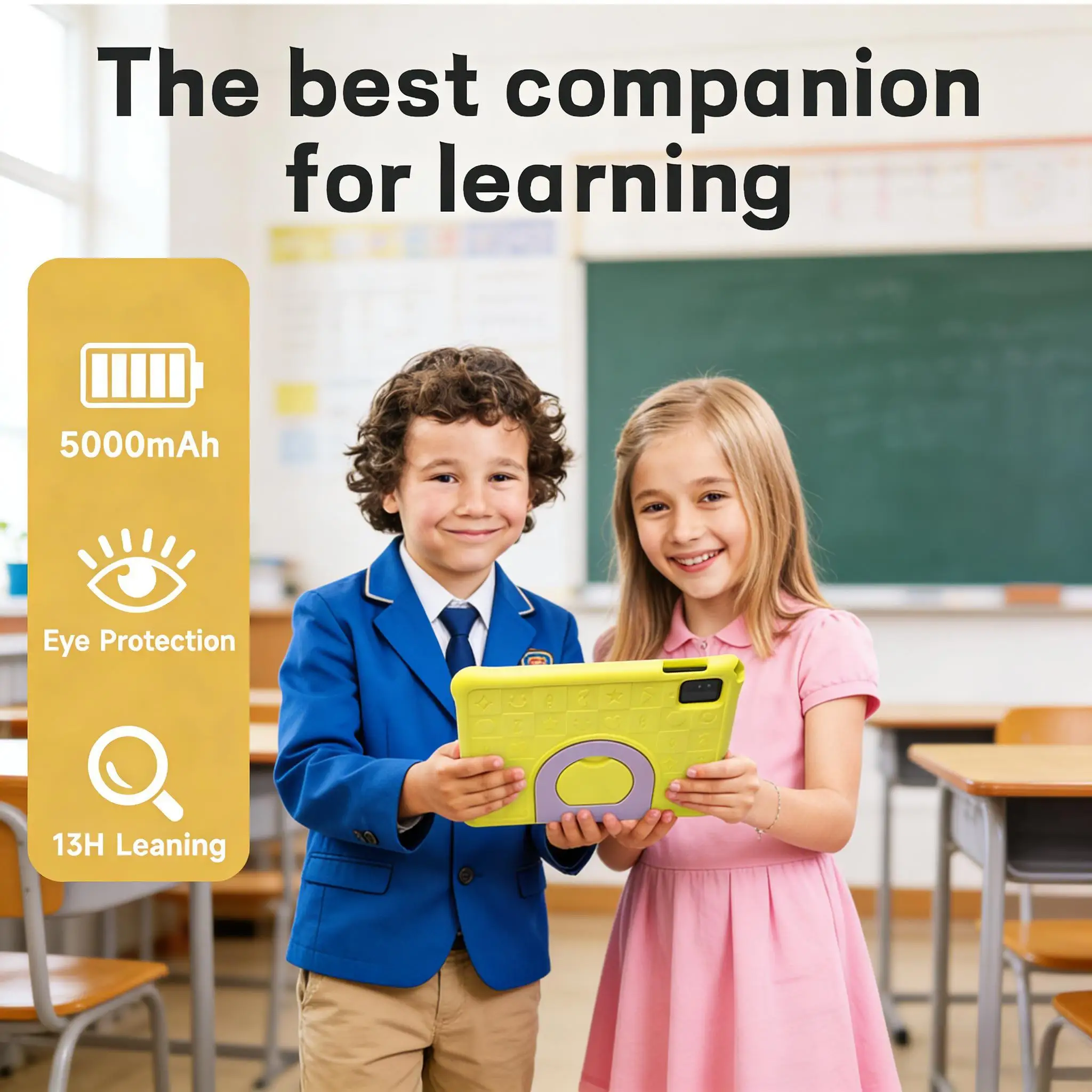 ANRY Android 16 Kids Tablet 10 Inch Octa Core 8GB RAM 64GB ROM IPS HD Display WiFi Bluetooth GMS Google Play Learning Tablet