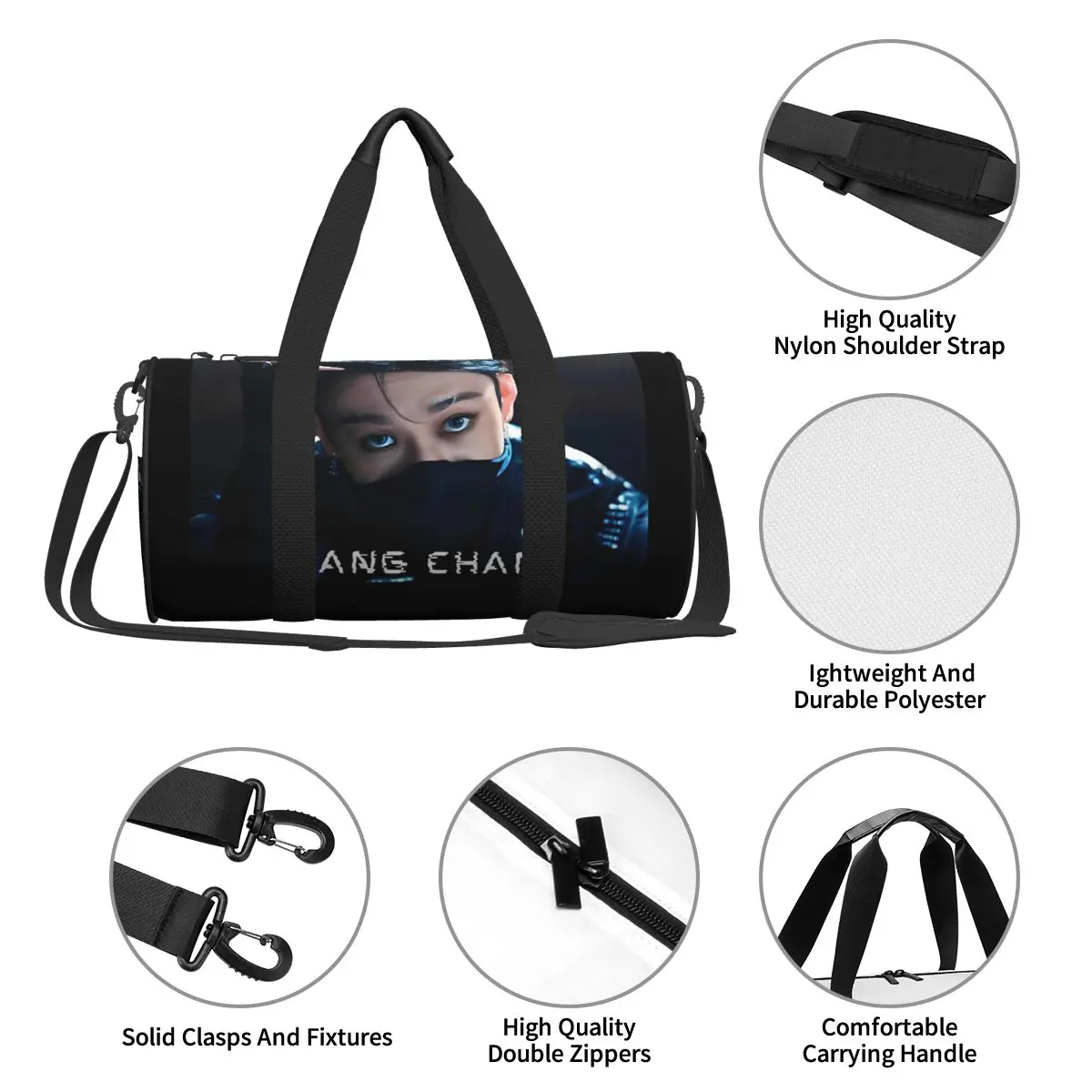 Bolsa de gimnasio de Pose icónica Bang Chan, bolsas para deportes al aire libre, accesorios de gimnasio, bolso de diseño de equipaje, bolsa de Fitness divertida para pareja