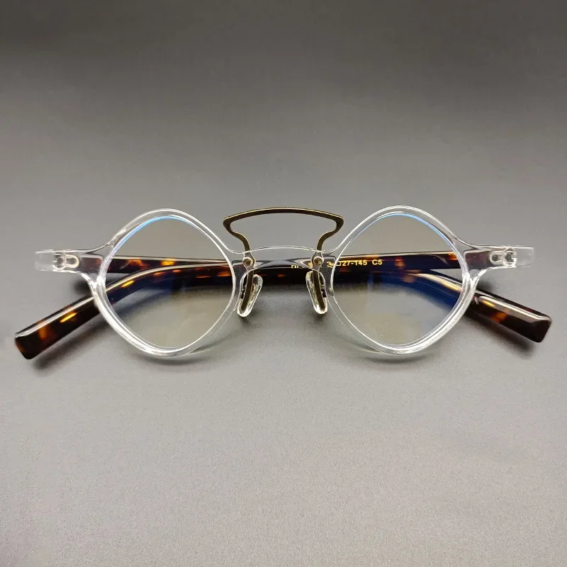 BETSION Glasses Round Circle Eyeglasses Frame Acetate Creative Men Women Retro Fashion Combination Prescription Eyewear