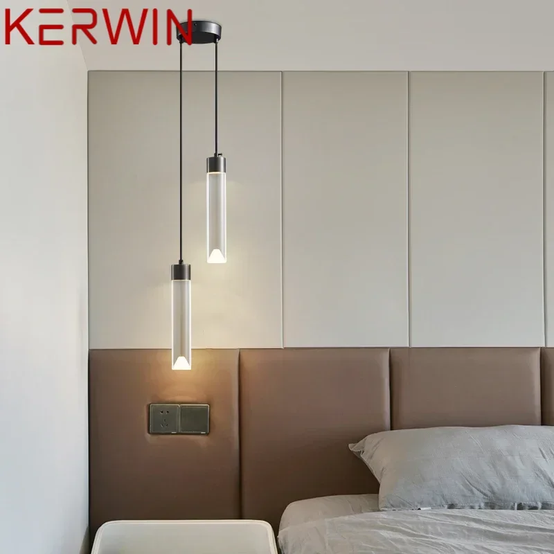 KERWIN Contemporary Brass LED Pendant Lamp 3 Colors Creative Decorative Hanging Light For Home Bed Room