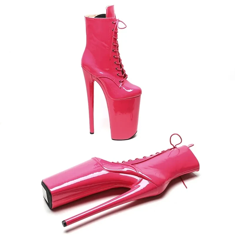 LAIJIANJINXIA New 26CM/10inches Patent Upper sexy exotic High Heel platform party shoes Pole Dance boot