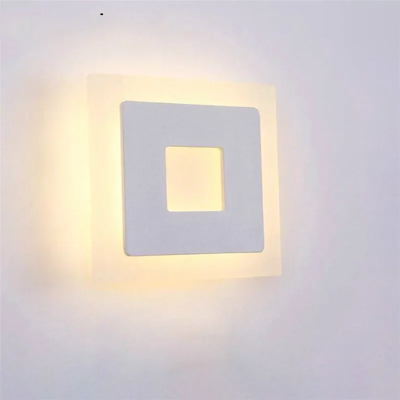 

18w Super Bright LED Wall Lamp Headboard Acrylic shade Aluminium Bedside Indoor Background Sconce AC85-265V LP27