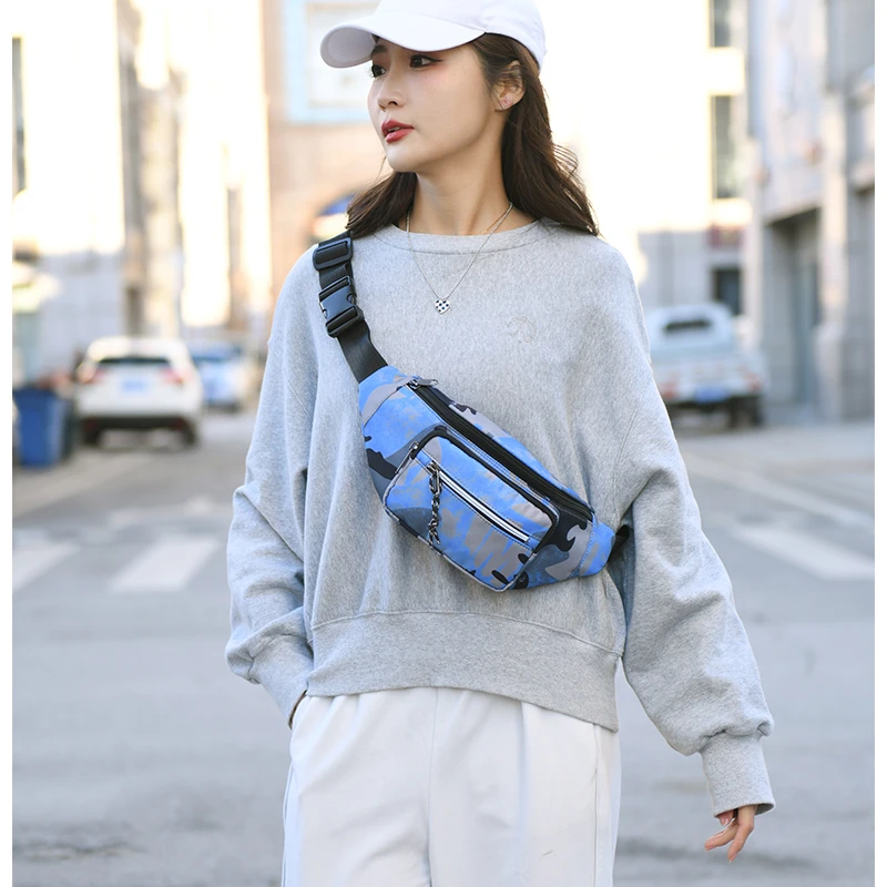 New Fashion Unisex Waist bag Multi-layer large capacity Women\'s Waist Packs Multi Functional Shoulder Bag Chest Bag For Women