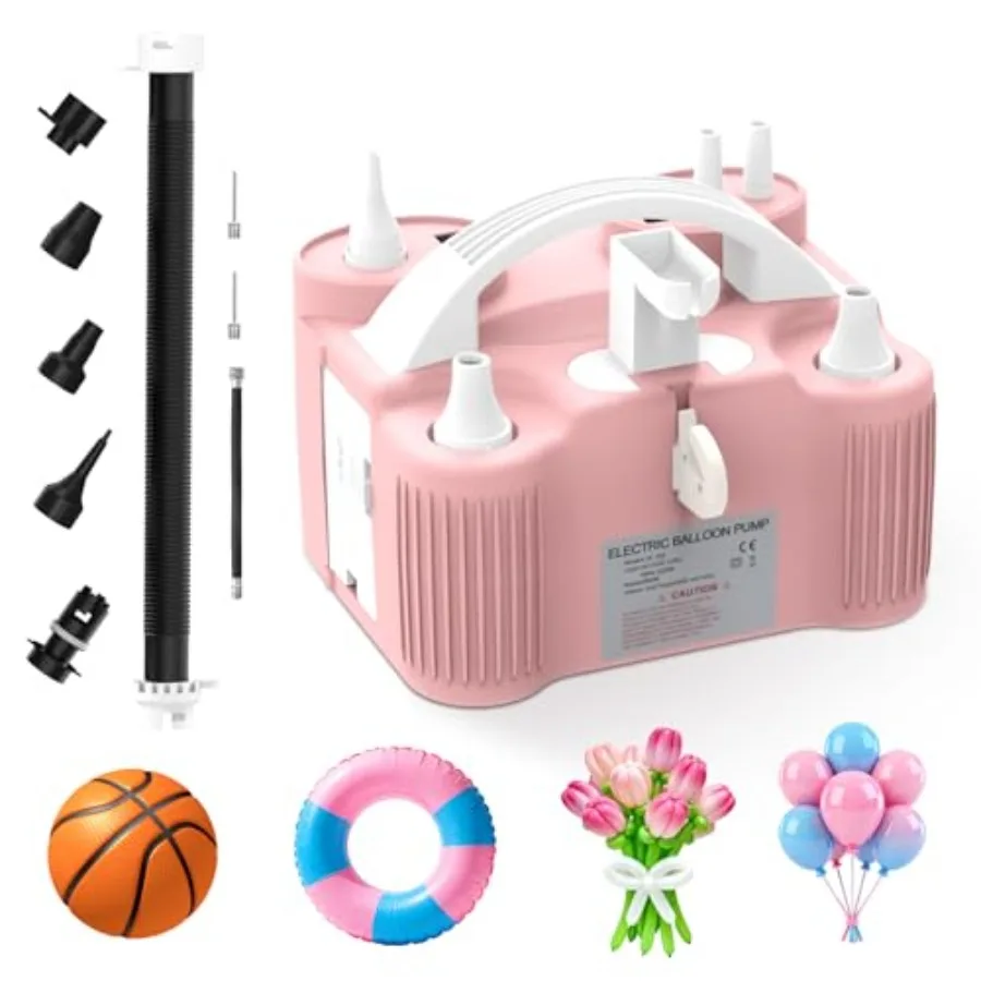 

Электрический насос для воздушных шаров, портативный, с двумя насадками, для надувания шаров, для украшения вечеринок