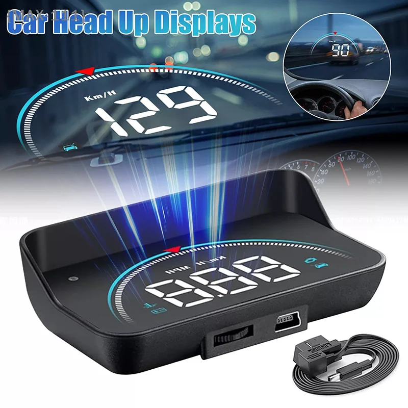 

【F2-MAX111】M8 Car HUD Head Up Display OBD2 Overspeed Warning Auto Electronic Water Temperature LED Digital Projector Windshield