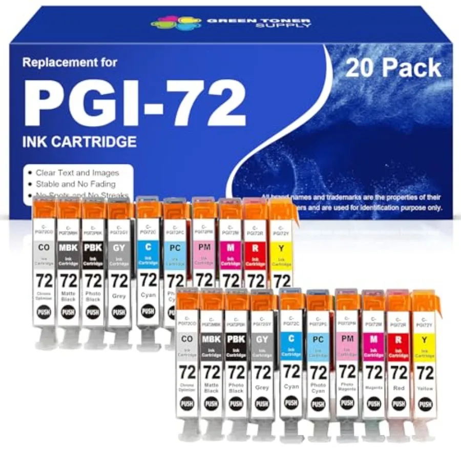 

Compatible PGI72 Ink Cartridge Replacement for Canon PGI72 PGI-72 to Used for Pixma Pro-10s Pro-10 Pro10s Pro10 Series Printers