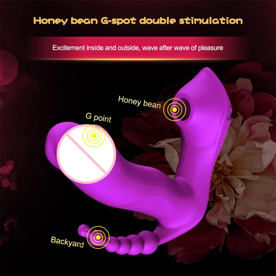 Wearable Panties Dildo Vibrator G Spot Clitoris Stimulator Wireless Remote Sucker Vibrator Female Masturbator Sex Toys For Women