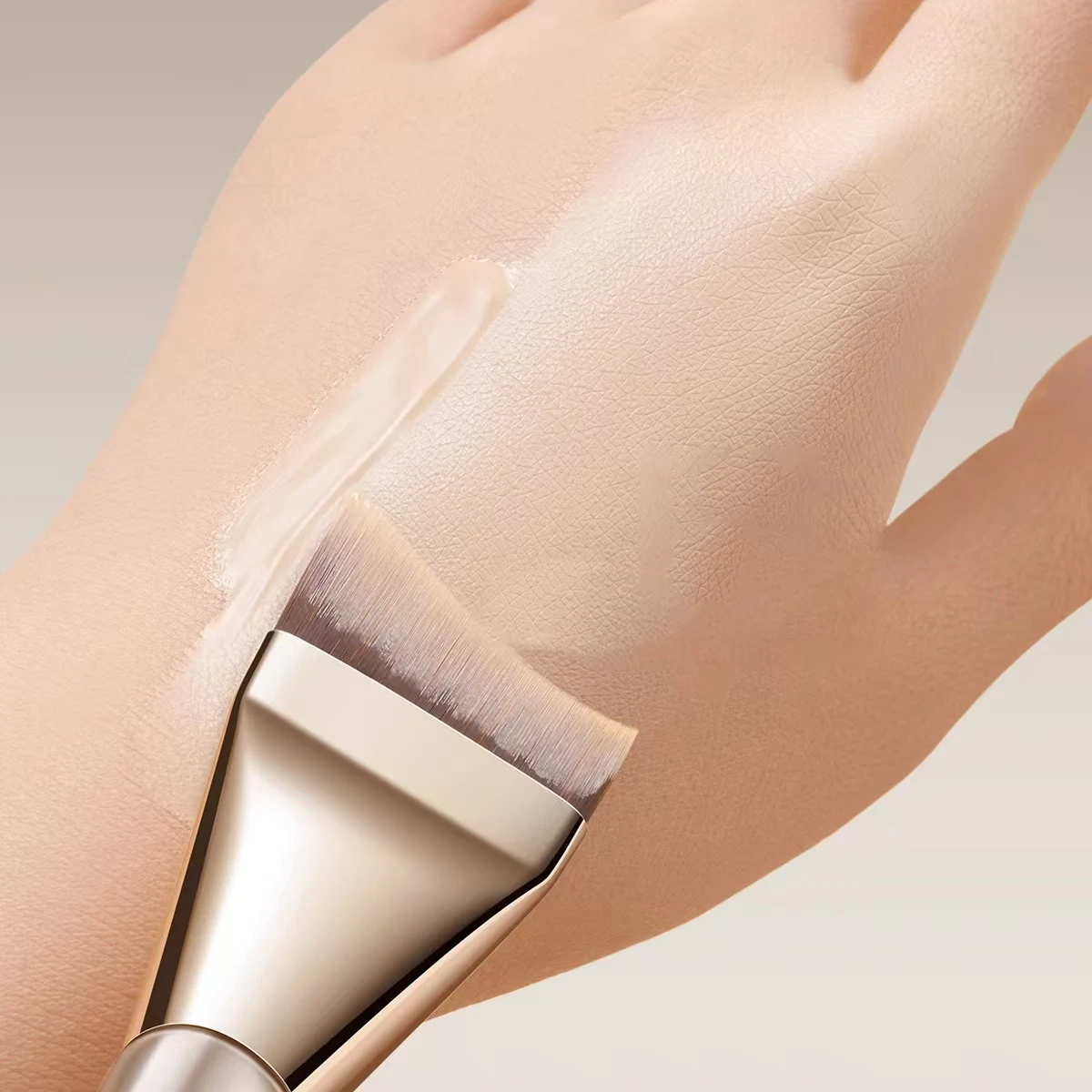 2 uds cepillo de base ultrafino de una línea, cepillo de máscara en forma de media luna, juego de herramientas de belleza profesionales de cerdas suaves y esponjosas