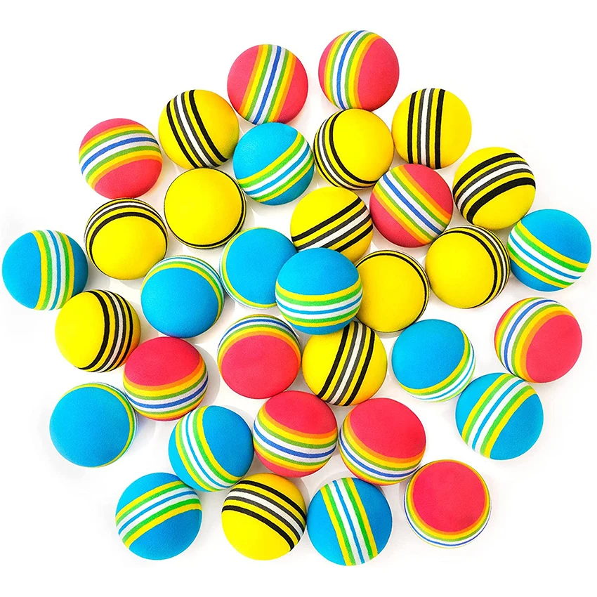 20pcs golf balls light Rainbow Ball 42mm diameter 3g/pc red blue yellow 3 colors pracitce sports ball indoor outdoor for golfer