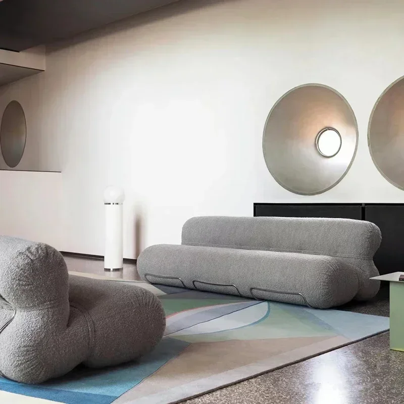 

Wind Retro Steel Braces Sofa Arc Fleece