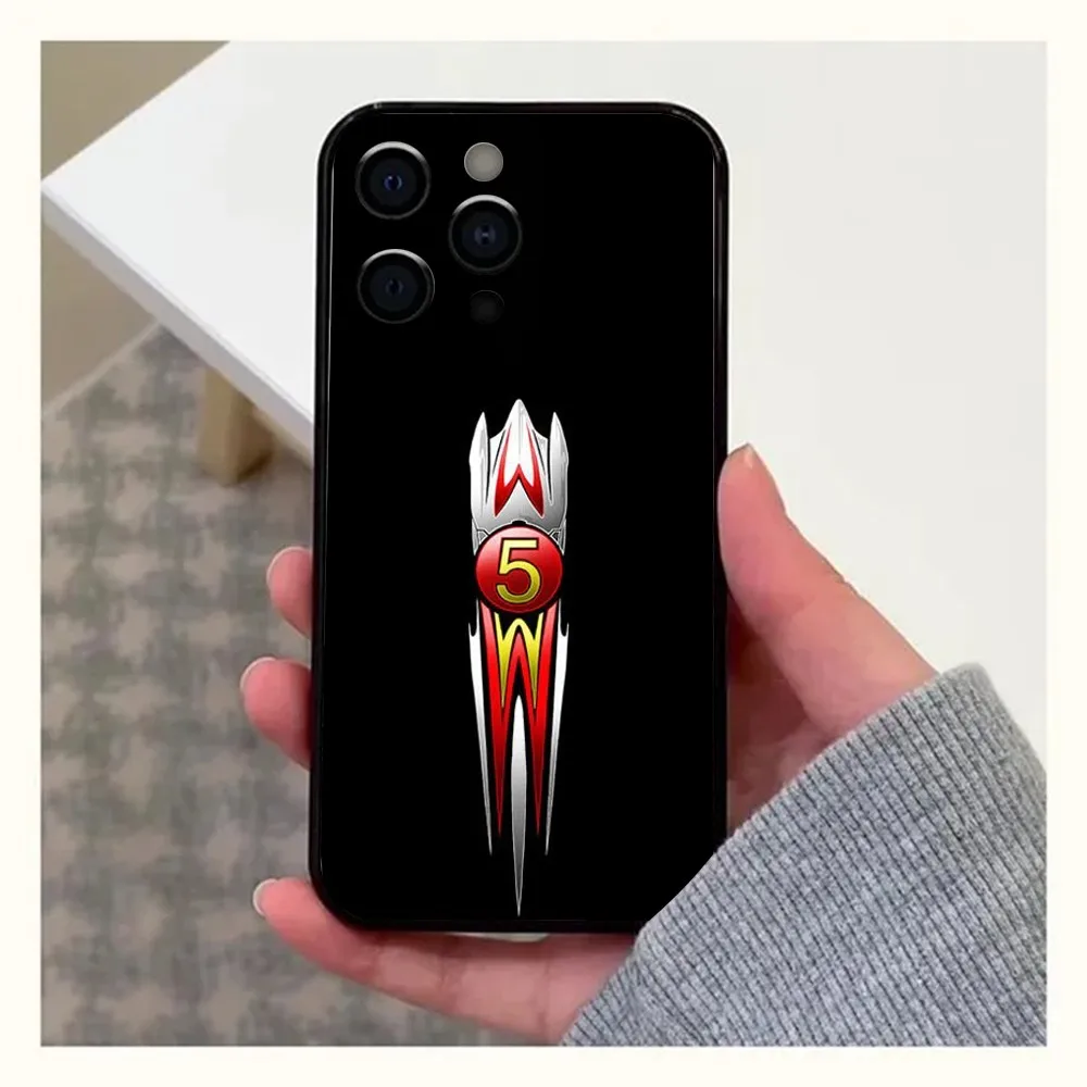 Anime S-Speed Racer Mach FIVE Phone Case For Apple iPhone 15,14,13,12,11,Pro,X,XS,Max,XR,Plus,Mini Soft Black Cover