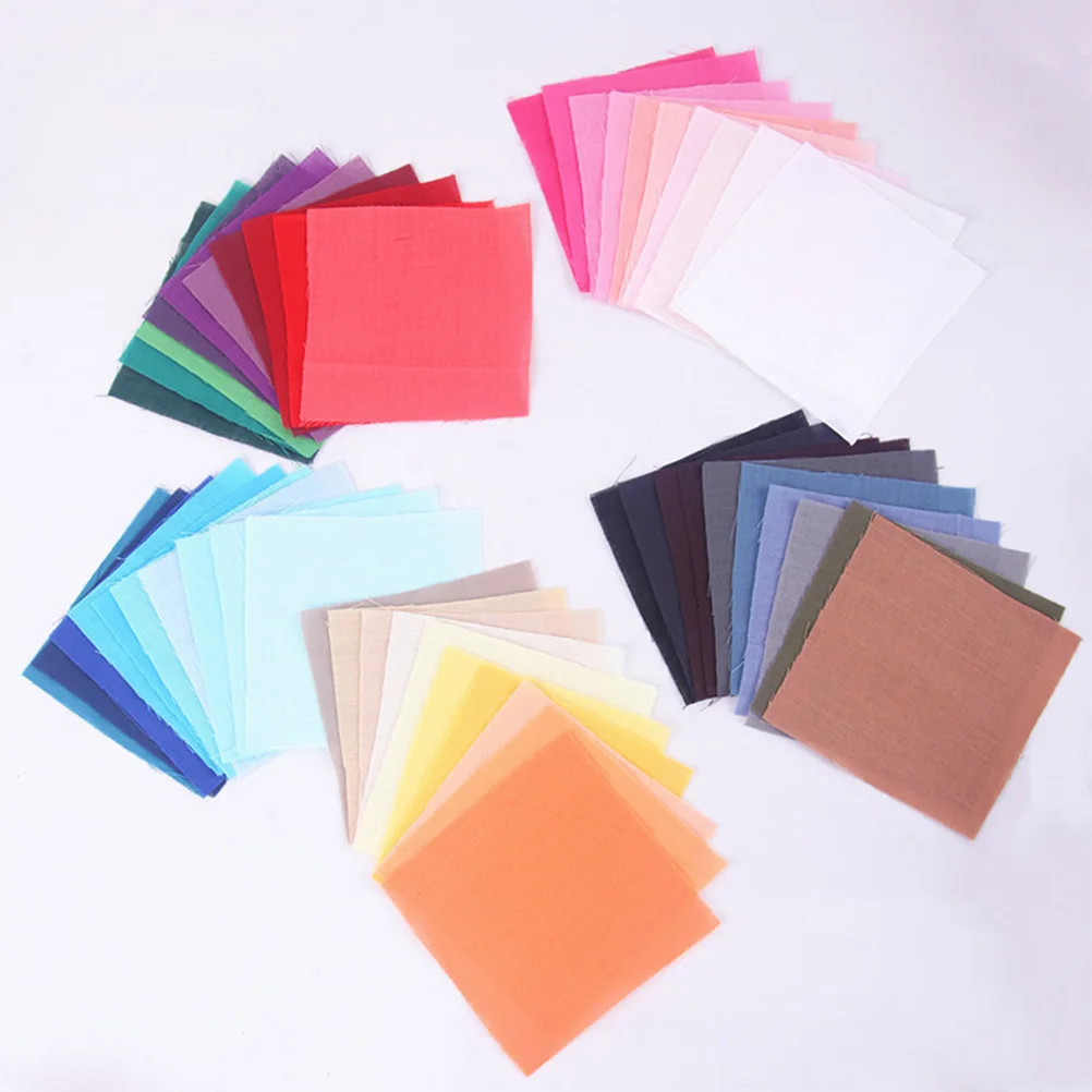 

50pcs 10X10Cm Pure Color Cotton Patchwork Fabric Set Diy Sewing Handmade Crafts Home Decor Table Runners Pillows Drapes
