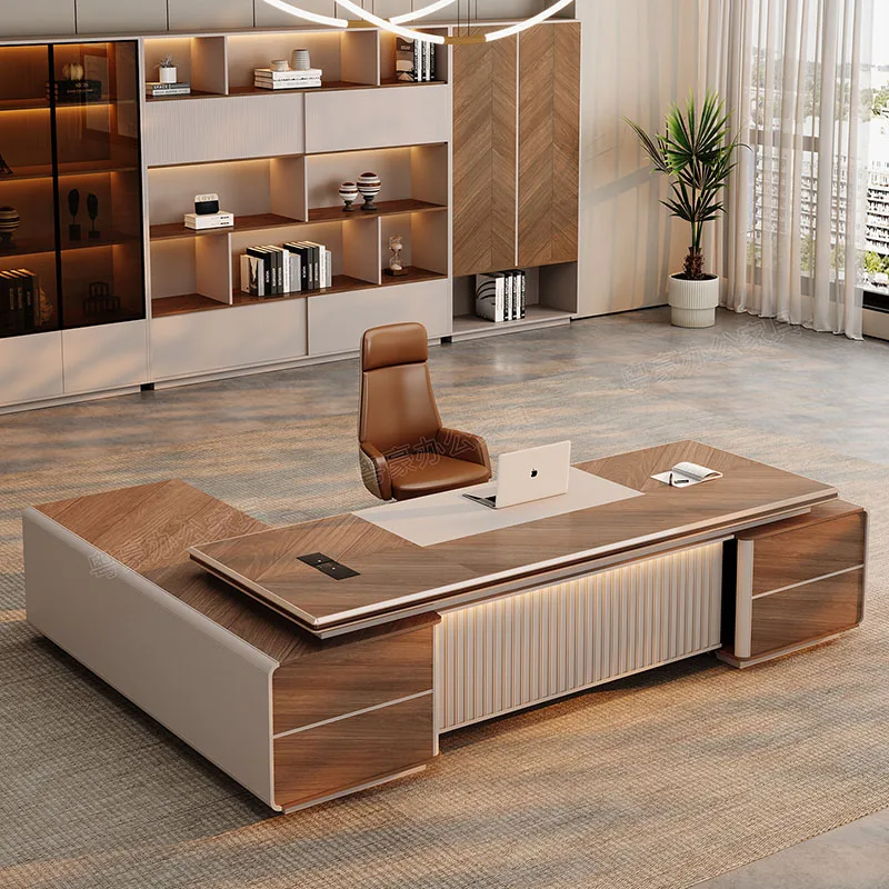 

Modern European Office Desk Wooden Decoration Luxury Aesthetic Modern Office Desk Display Design Ufficio Commercial Furniture