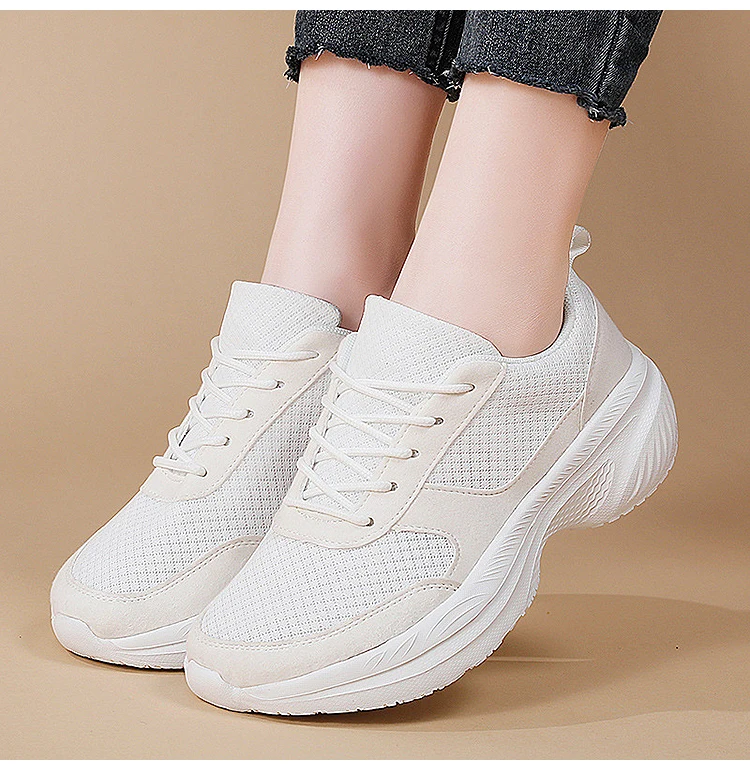 Frauen Sneaker Bequeme Heels Turnschuhe Schuhe Frau Casual Schuhe Sport Frauen Körbe Femmes Trainer Weiß Tennis Weibliche – Detail 1