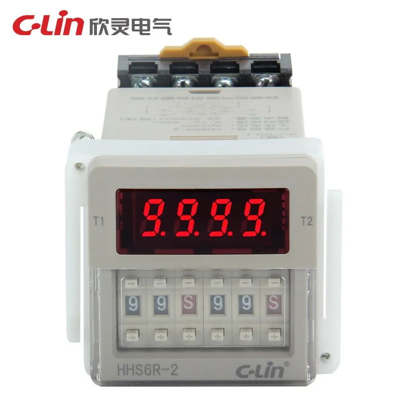 HHS6R-2 cycle time relay AC220V touchpoint two open and two closed, dual cycle delay timer