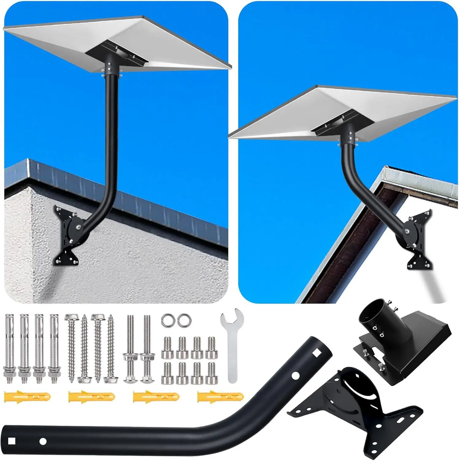 Starlink Gen 3 Mount 360° Adjustable Starlink Mounting Kit Compatible with V3 Starlink Standard For Roof Exterior Wall Install