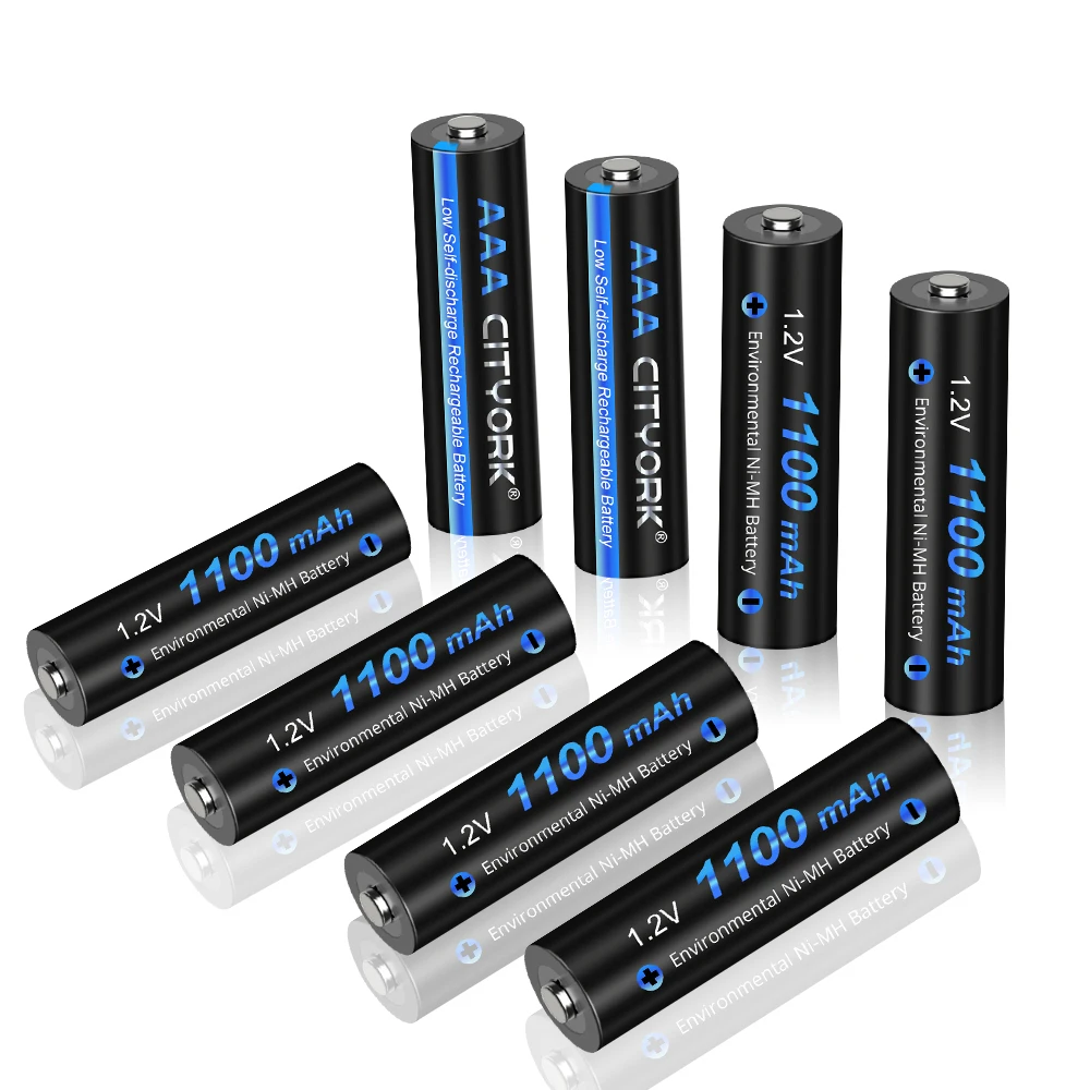 1100mAh AAA Rechargeable Battery 1.2V Ni-MH AAA Battery Rechargeable Batteries aaa Battey with 8-Slot LCD Quick Charger