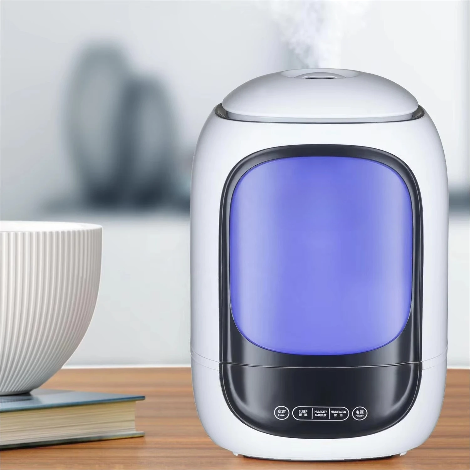 Small Smart Evaporative USB Car Air Humidifier Home Appliance Night Mode for Home and Hotel