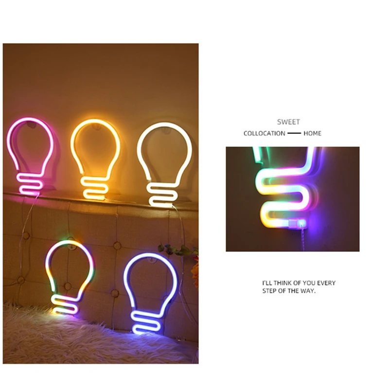 

Фонарь неоновый детский, декоративное освещение, пластиковая настенная лампа для детской комнаты, праздничное освещение, Рождество