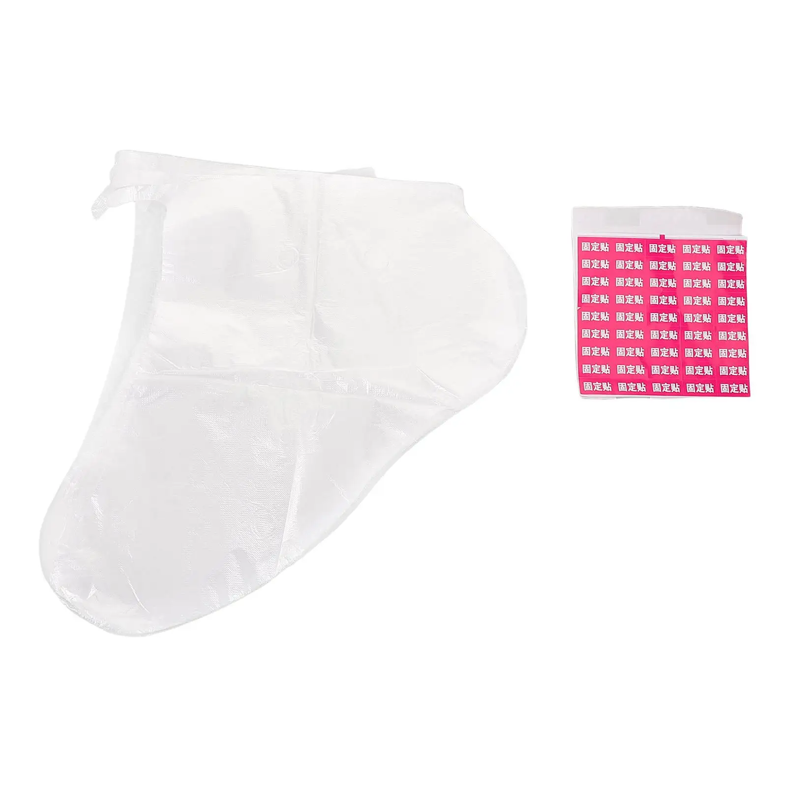 100 Uds máscara calcetines desechables cubiertas de plástico botines de Spa impermeables terapia de pies transparente herramientas de cuidado de los pies para mujeres