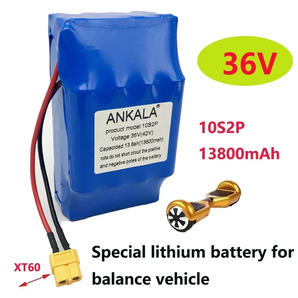 

36V Rechargeable Li-ion Battery Pack 13800mAh 1.38Ah Lithium Ion Cell For Electric Self Balance Scooter Hoverboard Unicycle