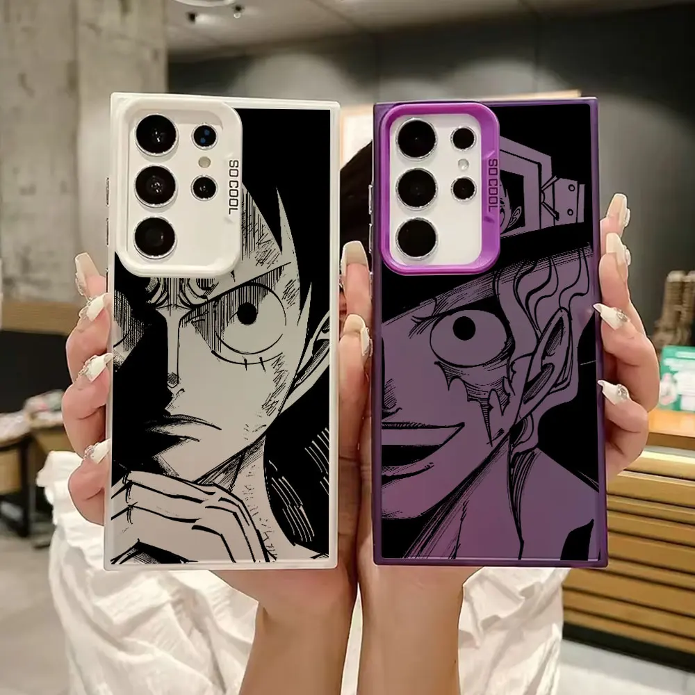 Ones Pieces Anime Luffy Case For Samsung S26 S25 S24 Ultra Cases For Galaxy S23 S22 S21 FE S20 Ultra Plus Shockproof Phone Cover