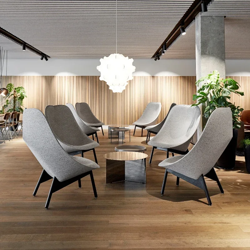 

-Modern Living Room Furniture Lounge Chair Upholstered Armchair Fiberglass Leisure Chair